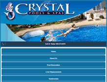 Tablet Screenshot of crystalpoolsandspasfl.com